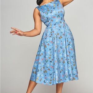 💛SOLD💛NWT Collectif London Butterfly Field Hepburn Pinup Dress: UK 14 / L
